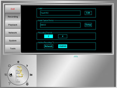 FTR Touch Court Software Screenshot